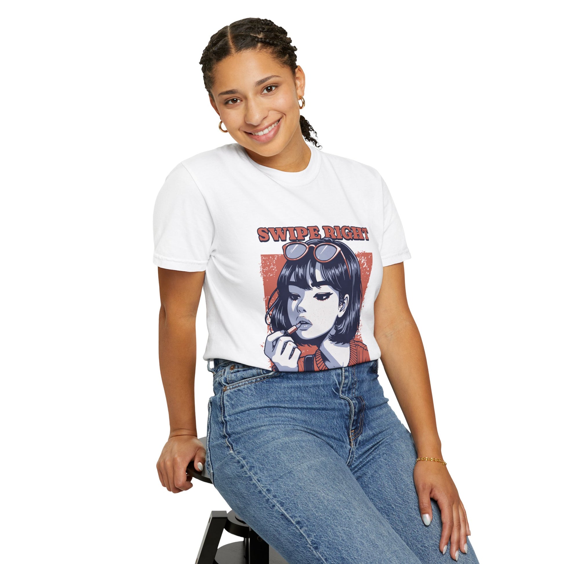 Swipe Right  Garment-Dyed T-shirt
