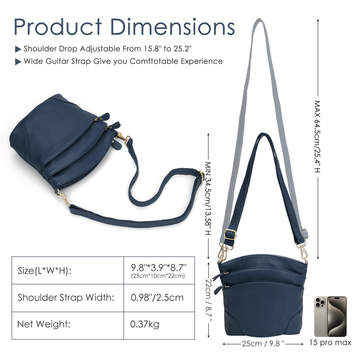 Women's Genuine Leather Crossbody Bag