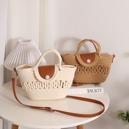 Weaving Hollow Crossbody All-matching Women's Bag