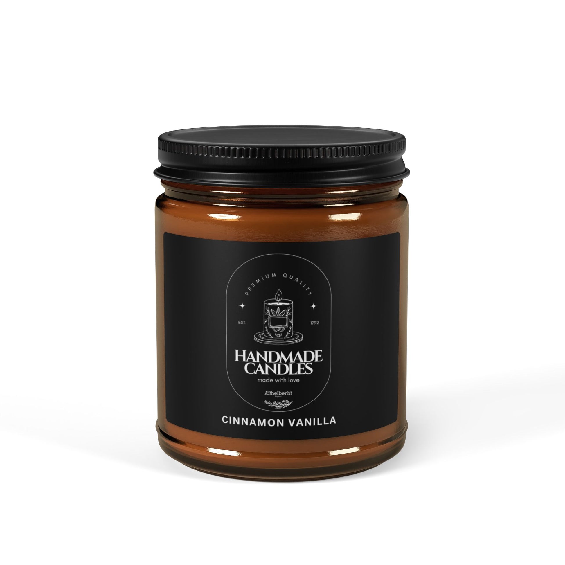 Cinnamon Vanilla Scented  -  Soy Candle