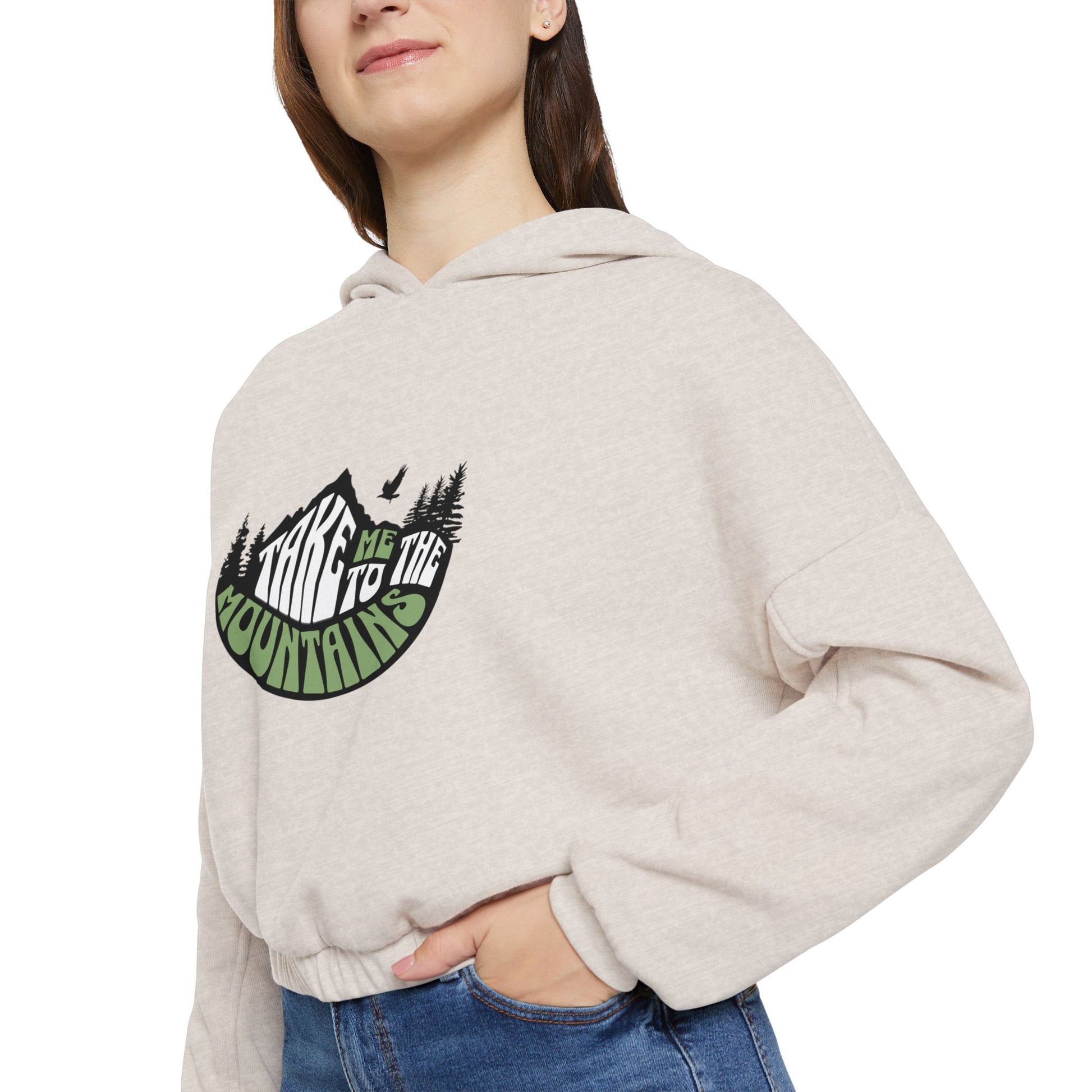Take Me To the Mountains  Cinched Bottom Hoodie