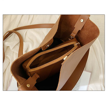 Simple net red bucket bag