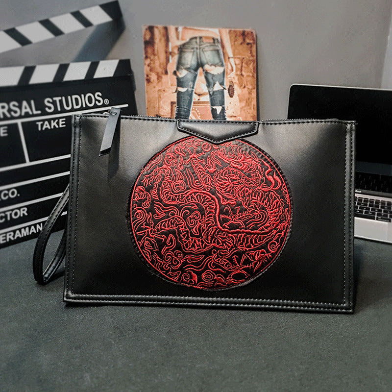 Retro contrast color envelope bag