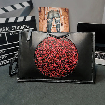 Retro contrast color envelope bag