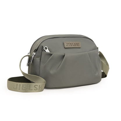 Pleated Oxford Cloth Shoulder Messenger Phone Bag