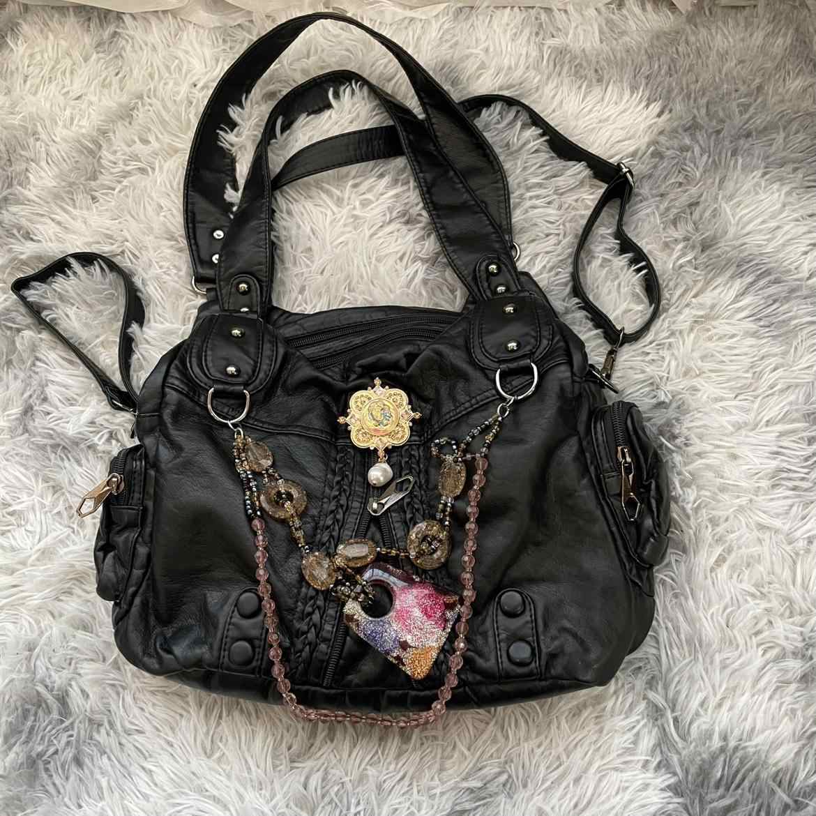 One-shoulder Crossbody Millennium Retro Soft Leather Chain All-match Motorcycle Bag