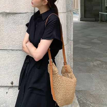 Women's Straw Woven Bag All-match Casual Dumpling Type