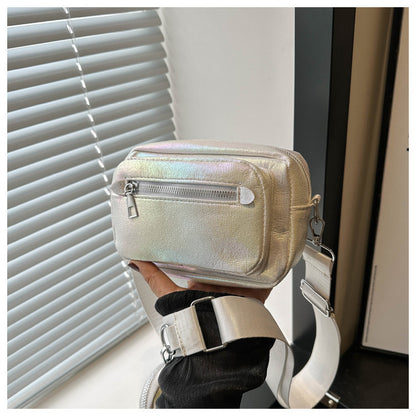 Simple Casual Wide Shoulder Strap Western Style Crossbody Shoulder Commuter Small Square Bag