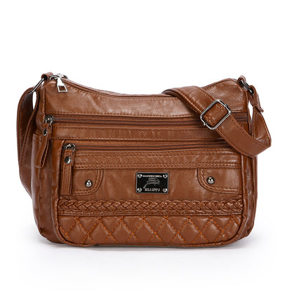 New Fashion Wash Soft Leather Shoulder Bag