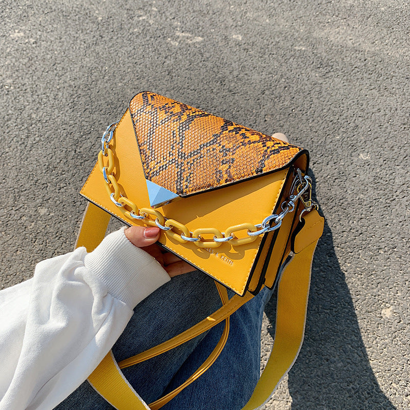 Snake pattern women's bag fashion trend