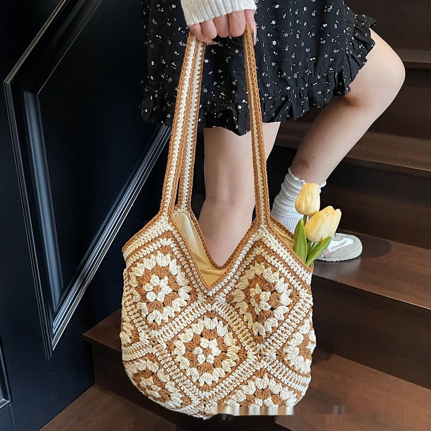 Ethnic Style Retro Large Capacity Hand-woven Tote Bag