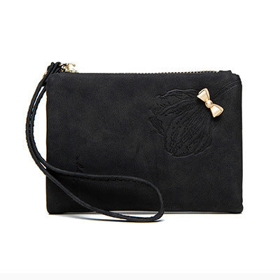 Frosted PU ladies short wallet