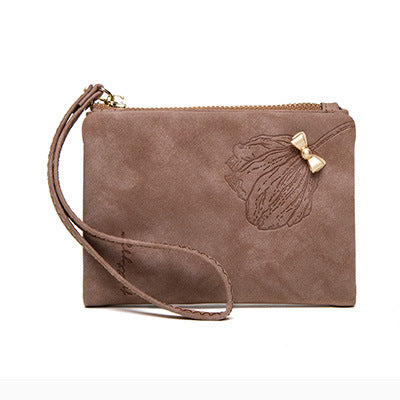 Frosted PU ladies short wallet