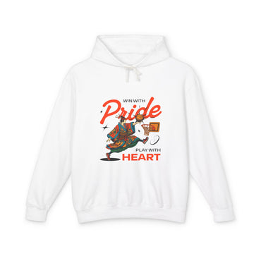 Win With Pride Play With Heart  Lightweight Hooded Sweatshirt