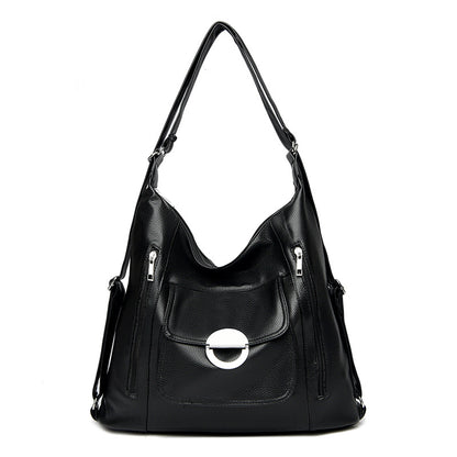 Washed Leather Shoulder Large Capacity Portable Messenger Bag