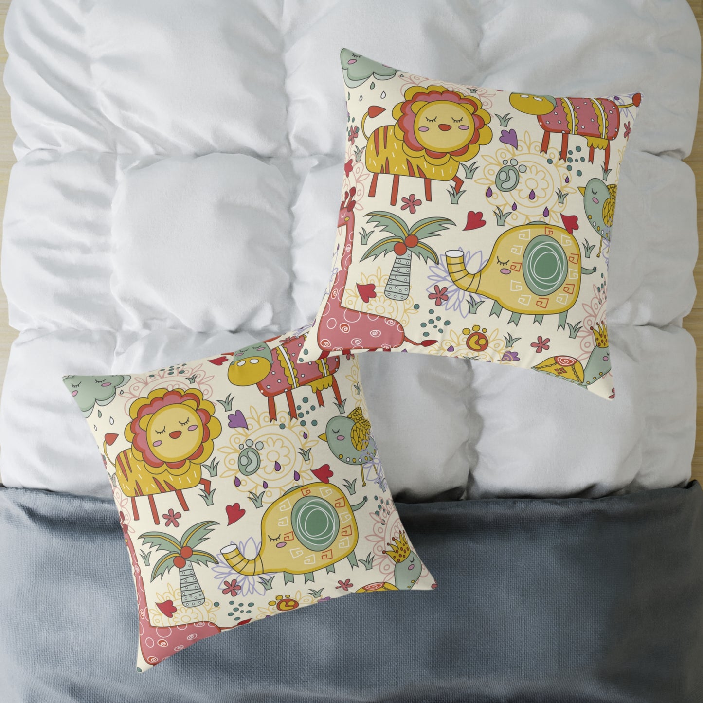 Pillow Cover - Jungle Animals Print