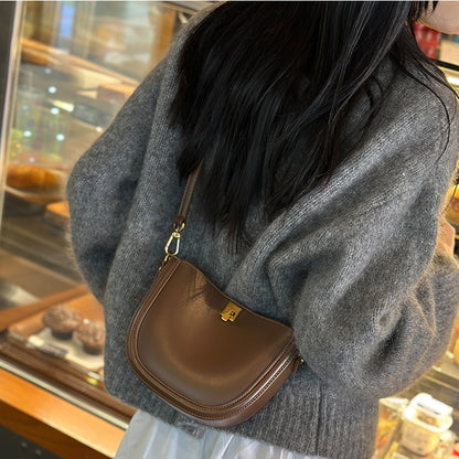 Women's Simple Casual Leather Messenger Bag