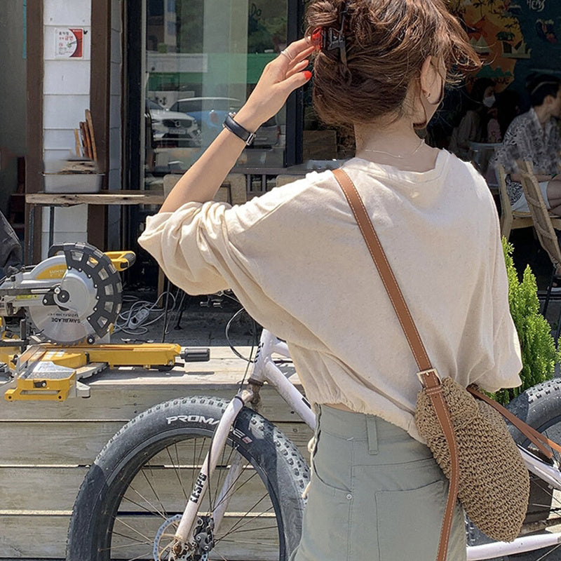 Women's Straw Woven Bag All-match Casual Dumpling Type