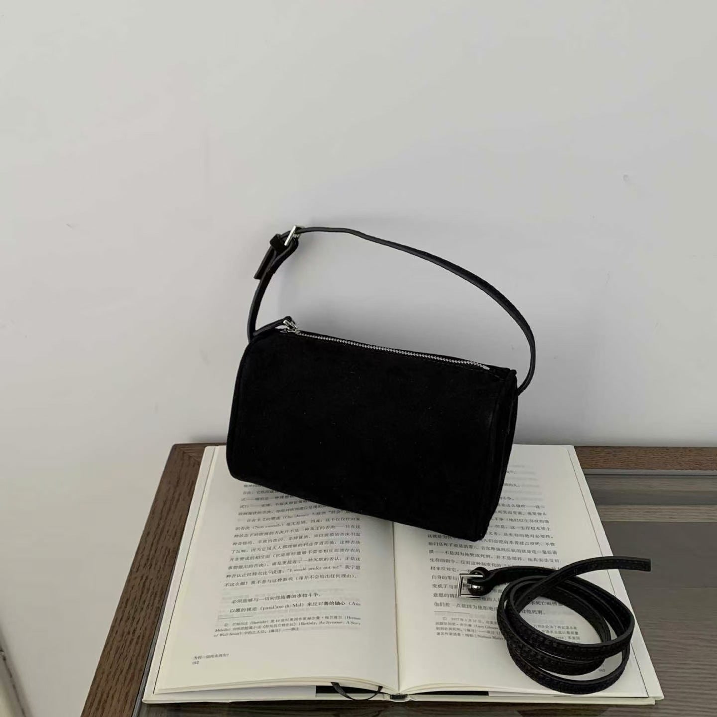 Suede Underarm Mini Small Handbag