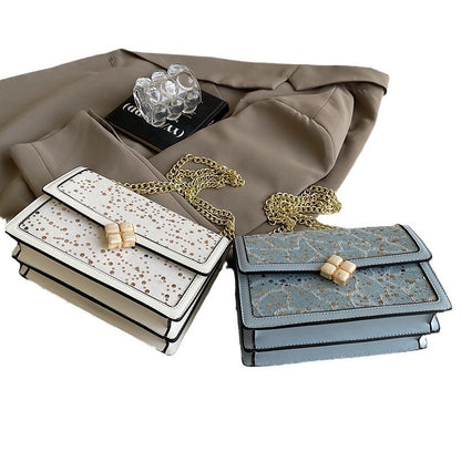 Net Red Bag Chain Crossbody Small Square Bag Double Compartment