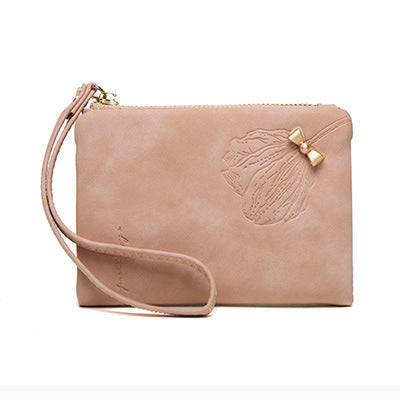 Frosted PU ladies short wallet