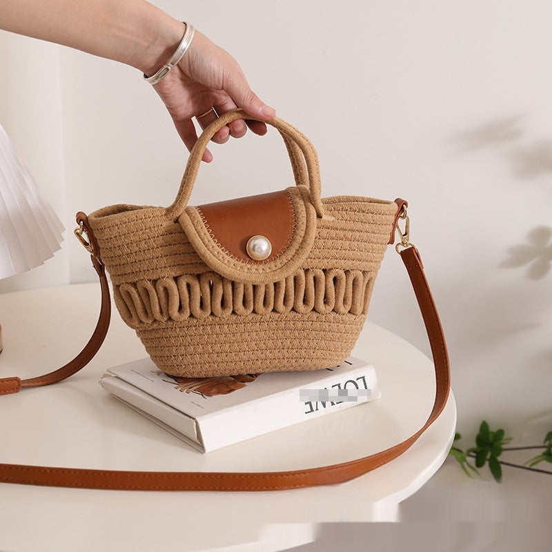 Weaving Hollow Crossbody All-matching Women's Bag