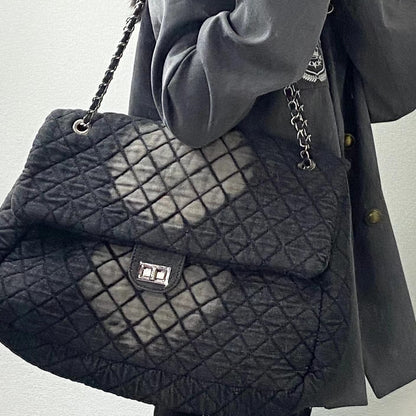 Ink Dyeing Denim Hobo Bag