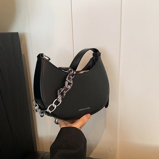 Simple All-match Retro Fashion Shoulder Trendy Small Saddle Bag