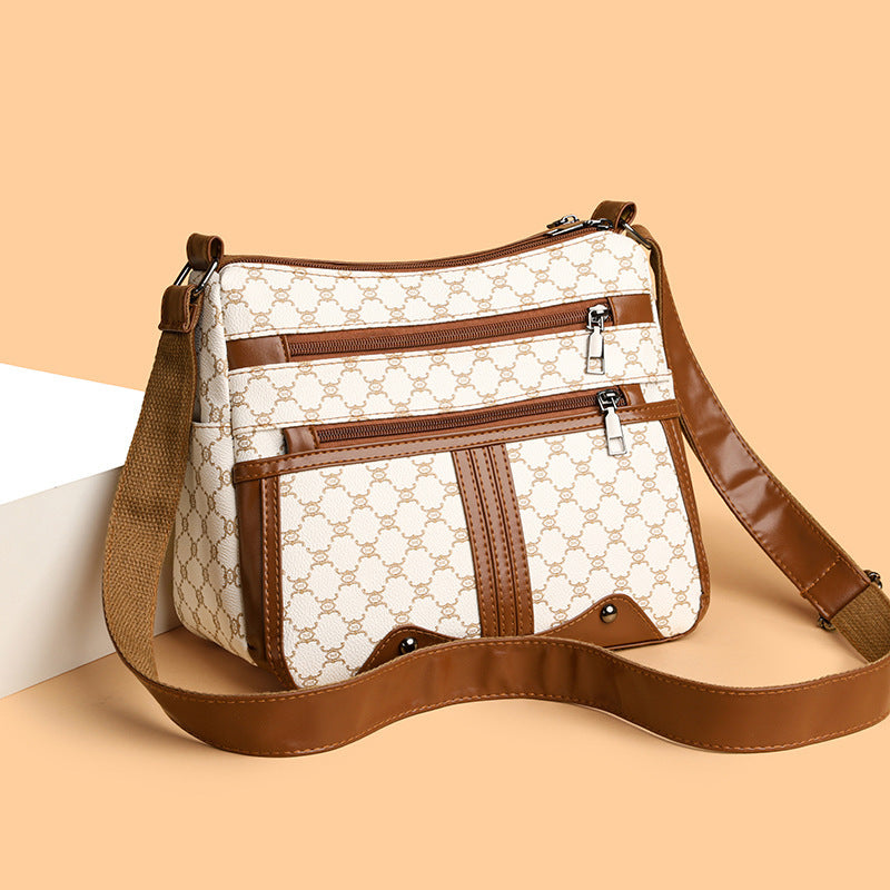 Women's Large-capacity Stitching Pattern Bag