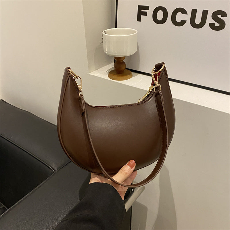 Trendy One-shoulder Commute Minimalist All-matching Girlish Underarm Bag