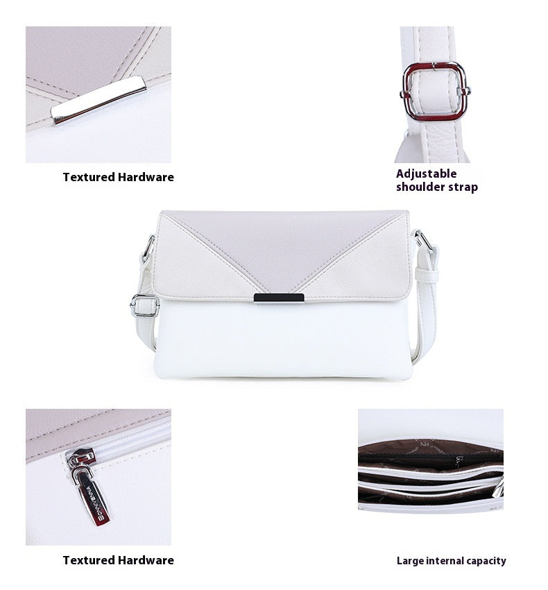 Contrast Color Small Square Box Fashion Shoulder Bag