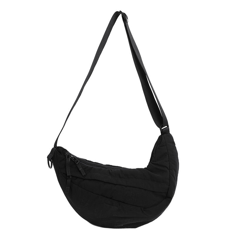 Large Capacity Casual Solid Color Dumpling Bag All-matching