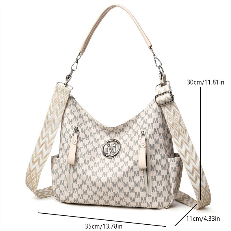 Retro Simple Printed Shoulder Messenger Bag