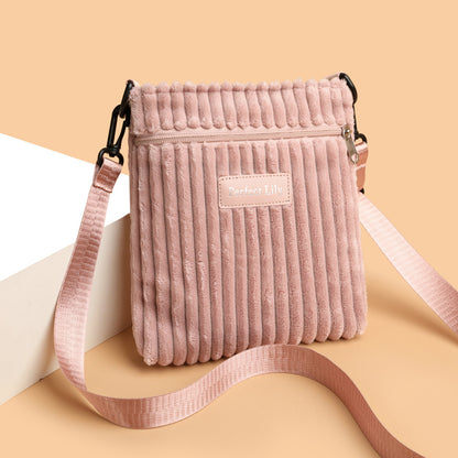 Women's Leisure Corduroy Shoulder Messenger Bag