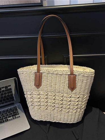 Woven Vegetable Basket Tote Large Capacity Straw Bag
