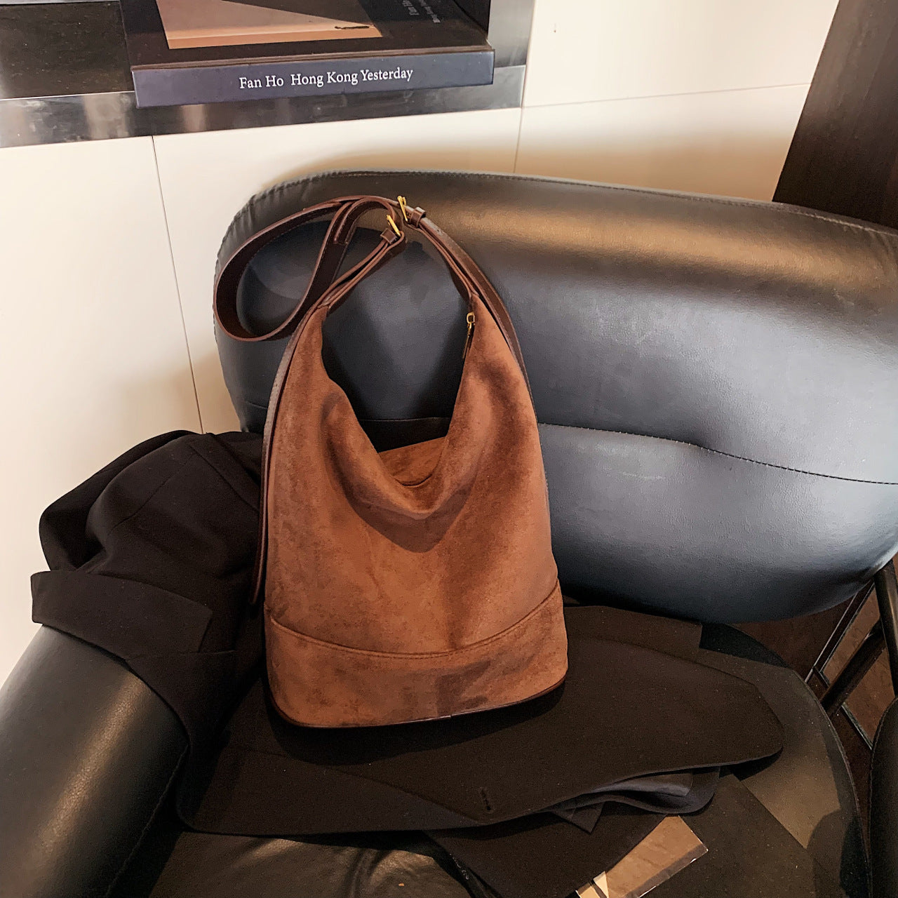 Women's Leather Vintage Suede Bucket Bags