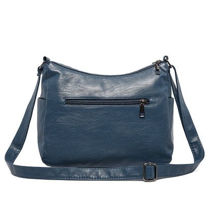 Soft Leather Multi-compartment Multi-pocket Shoulder Messenger Bag