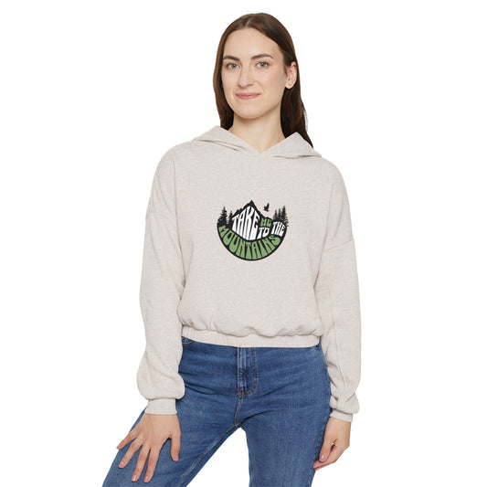 Take Me To the Mountains  Cinched Bottom Hoodie