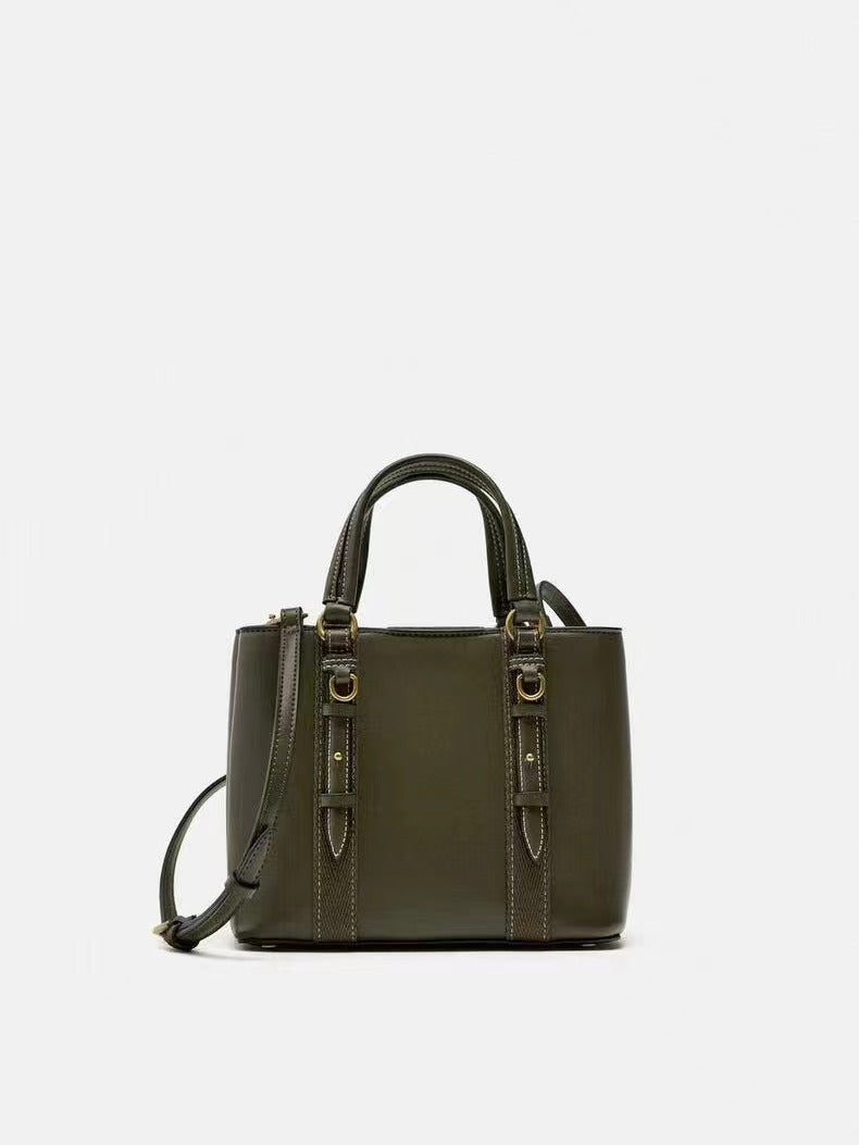 Women's Olive Green Mini City Portable Messenger Bag