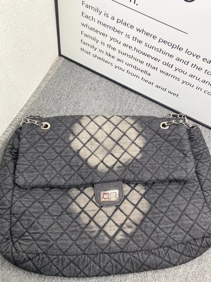 Ink Dyeing Denim Hobo Bag