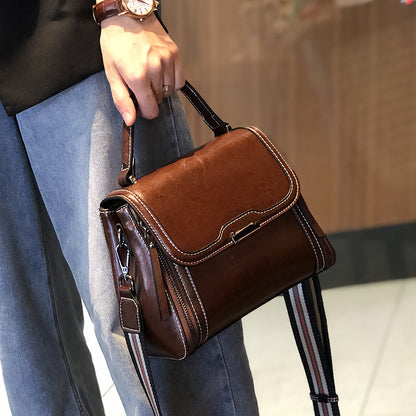 Women's Leather Simple Large Capacity Fashion Messenger Bag