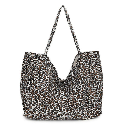 Leopard Print European And American Retro Casual Textured One-shoulder Bag