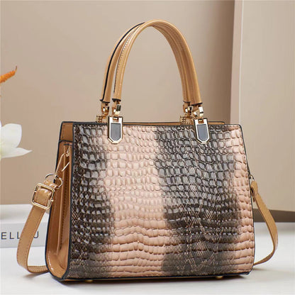Large Capacity New Hand-carrying Women's Texture One Shoulder Mom Bag