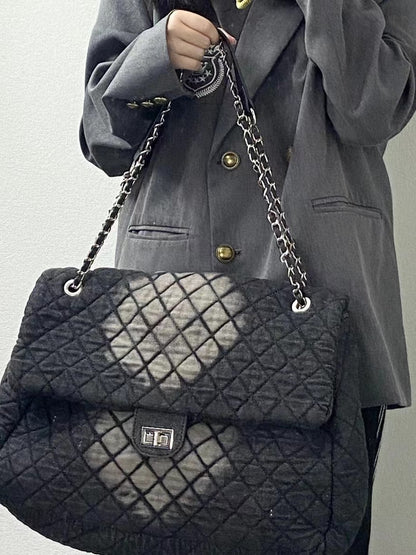 Ink Dyeing Denim Hobo Bag