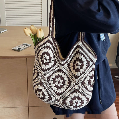 Ethnic Style Retro Large Capacity Hand-woven Tote Bag