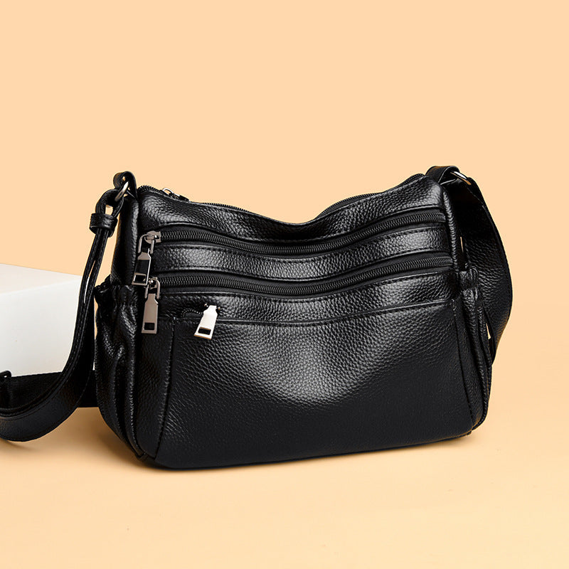 Women's Crossbody Leather Simple First Layer Cowhide Shoulder Bag