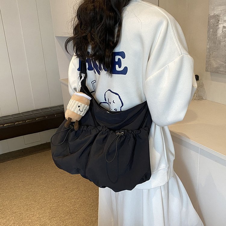 Ultra-light Pleated Crossbody Student Cloth Bag