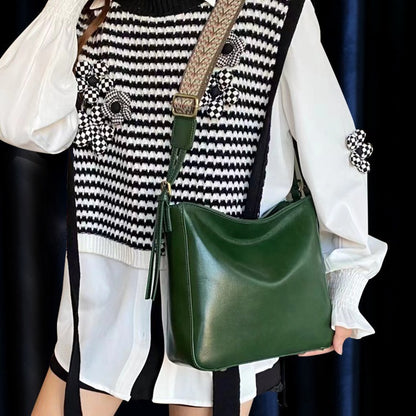 Women's Large-capacity Leather Shoulder Messenger Bag