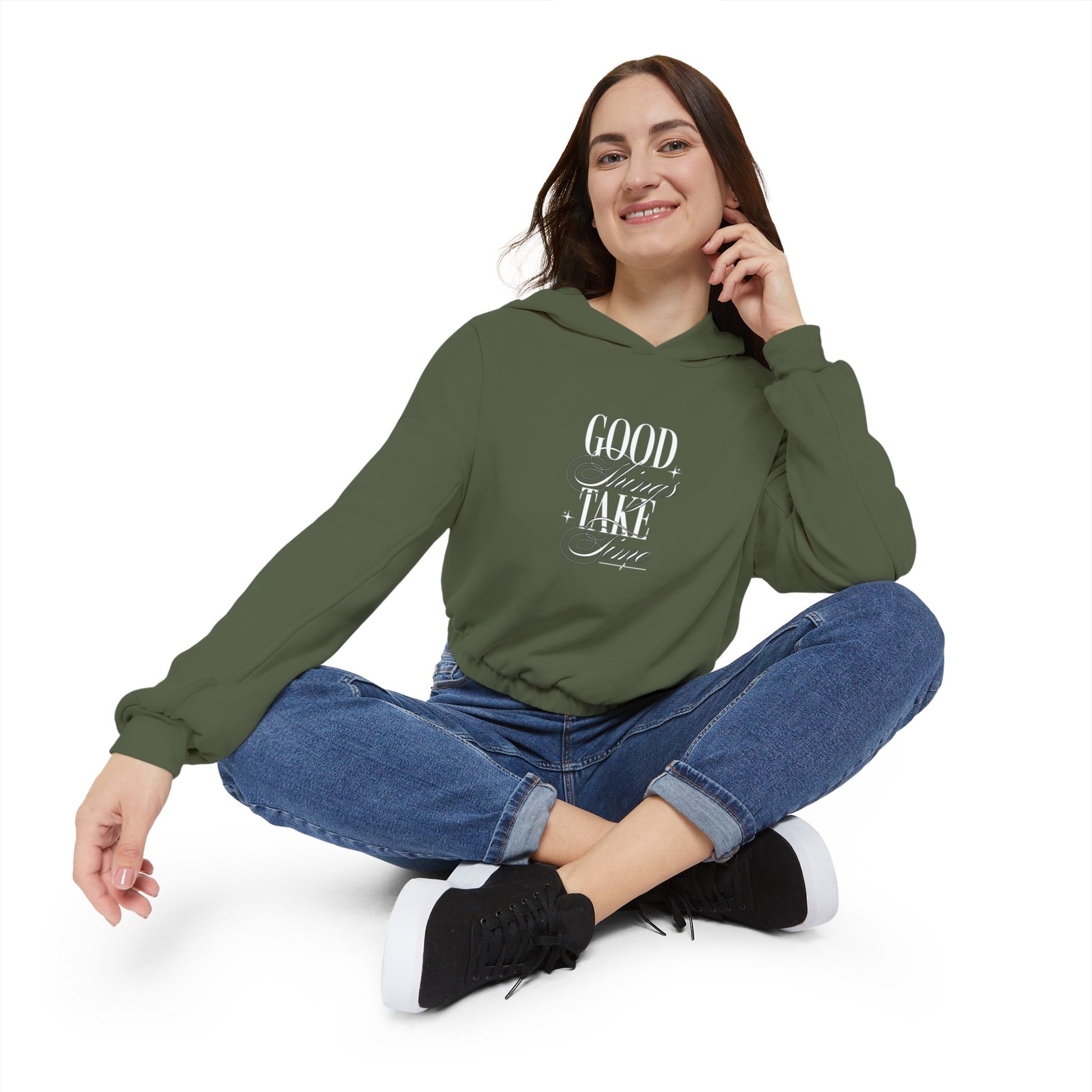 Good Vibe Cinched Bottom Hoodie
