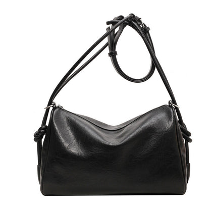 Simple Texture Hobo Fashion All-matching Large Crossbody Bag